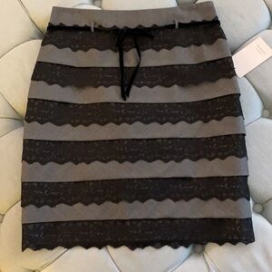 NWT Robert Rodriguez  Grey and Black Skirt